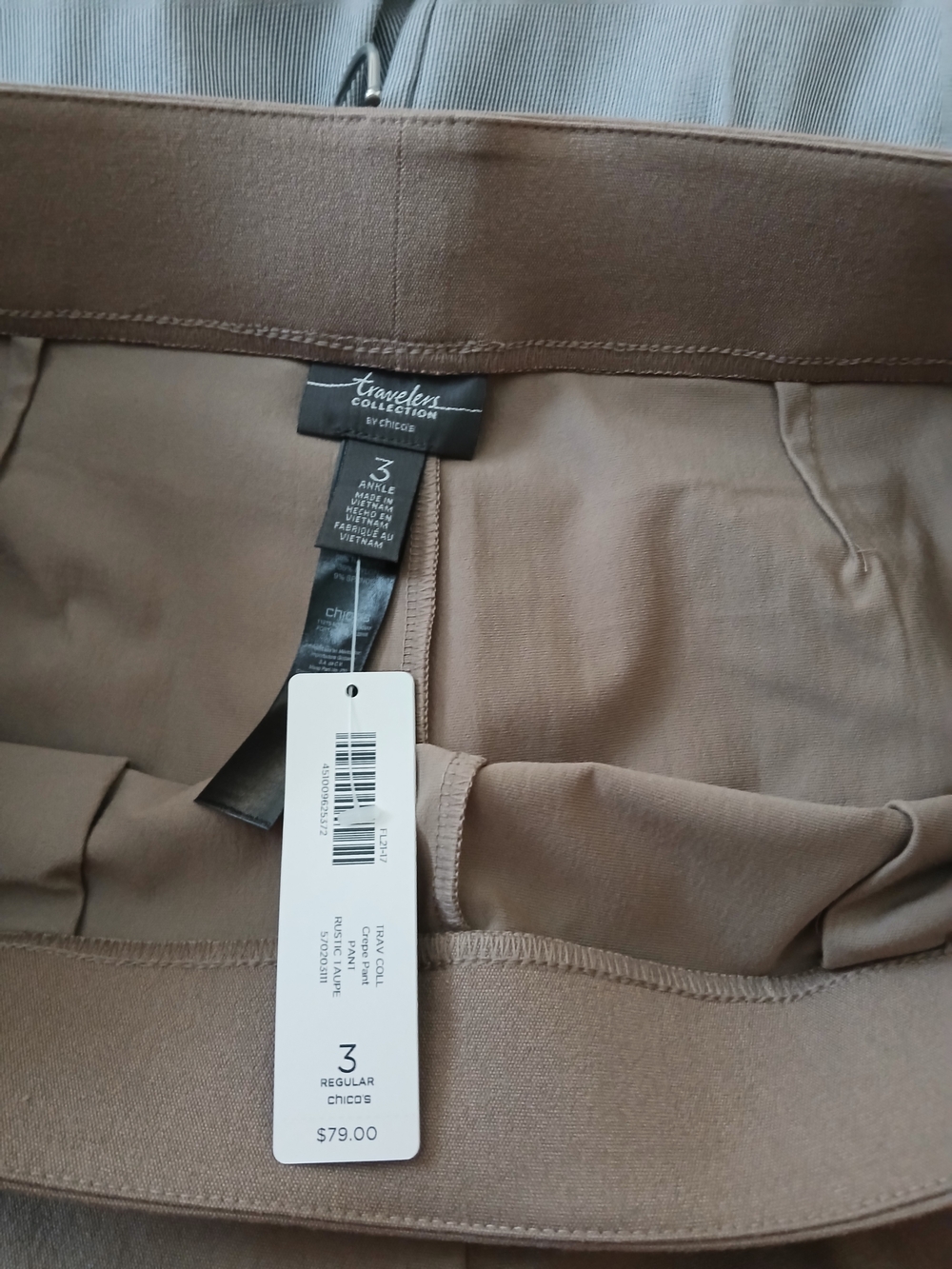 Chico's Traveler Collection Ankle Pants in Taupe